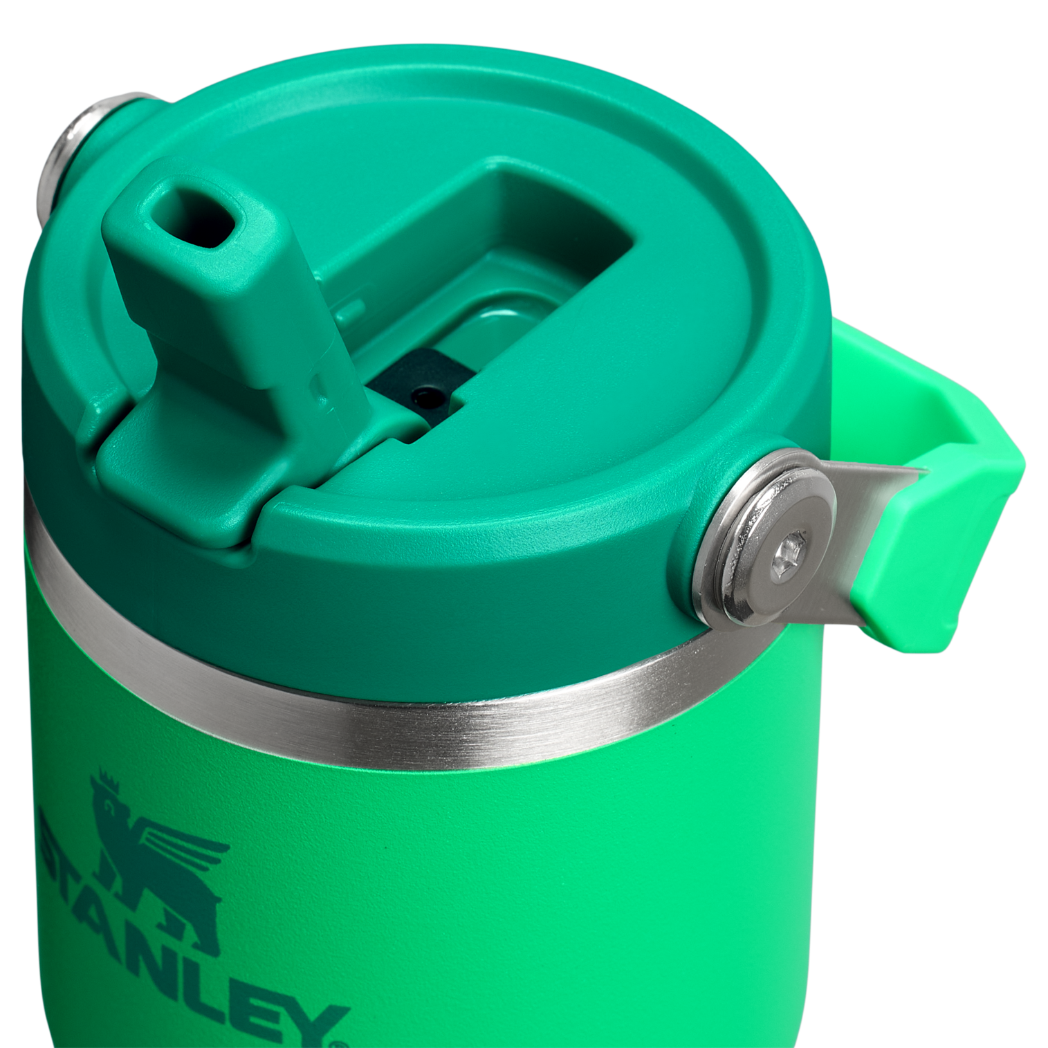 Stanley 14 OZ Ice Flow Flip Straw Insulated Tumbler In Meadow Green