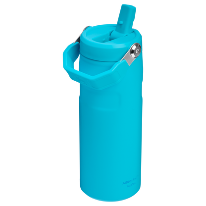 Stanley 16 Oz IceFlow Aerolight Water Bottle Flip Straw In Splash Blue
