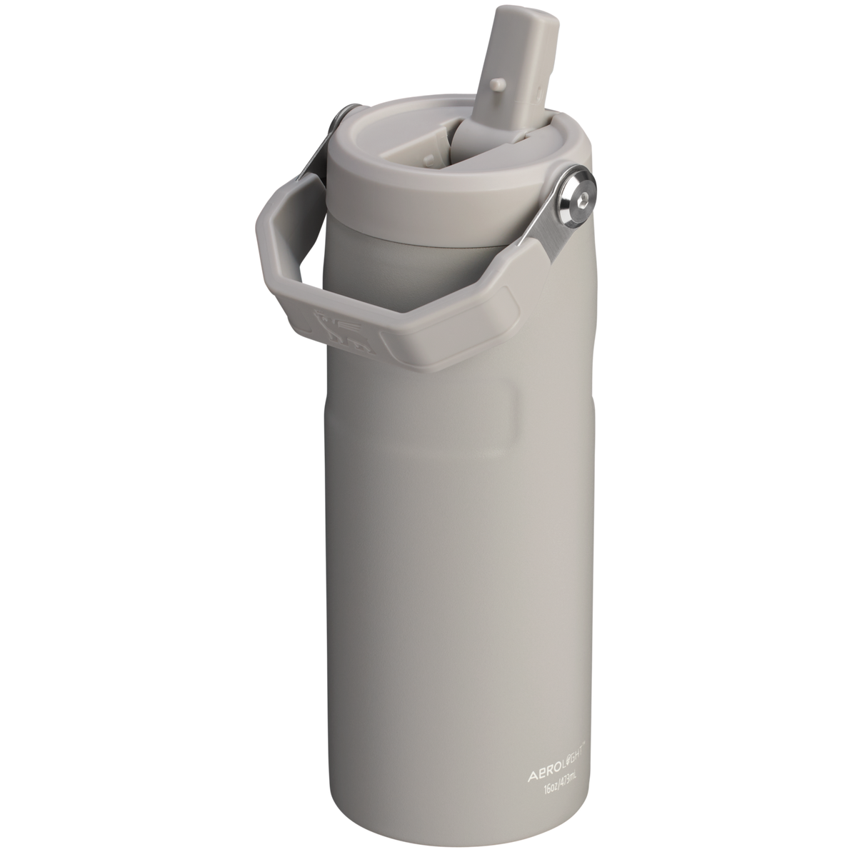 Stanley IceFlow Aerolight stainless steel water bottle in Ash with Flip Straw