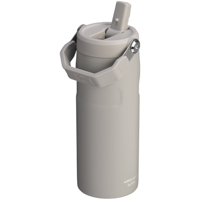 Stanley IceFlow Aerolight stainless steel water bottle in Ash with Flip Straw