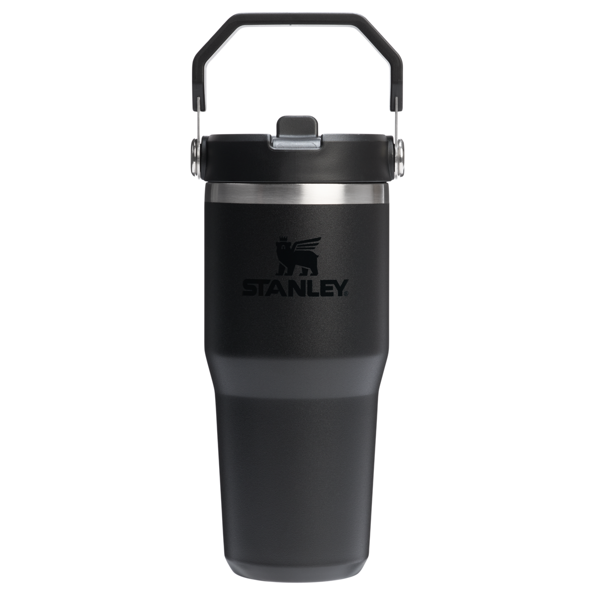 Stanley 14 OZ Ice Flow Flip Straw Insulated Tumbler In Black