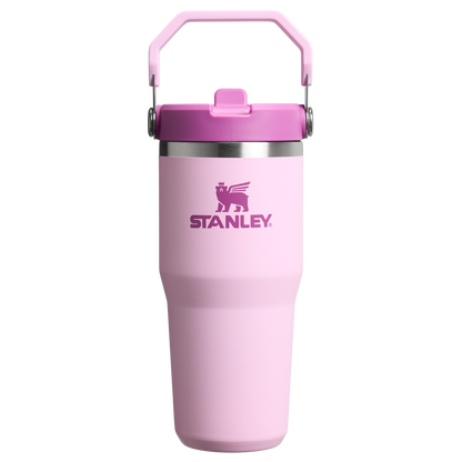 Stanley 14 OZ Ice Flow Flip Straw Insulated Tumbler In Cherry Blossom Pink
