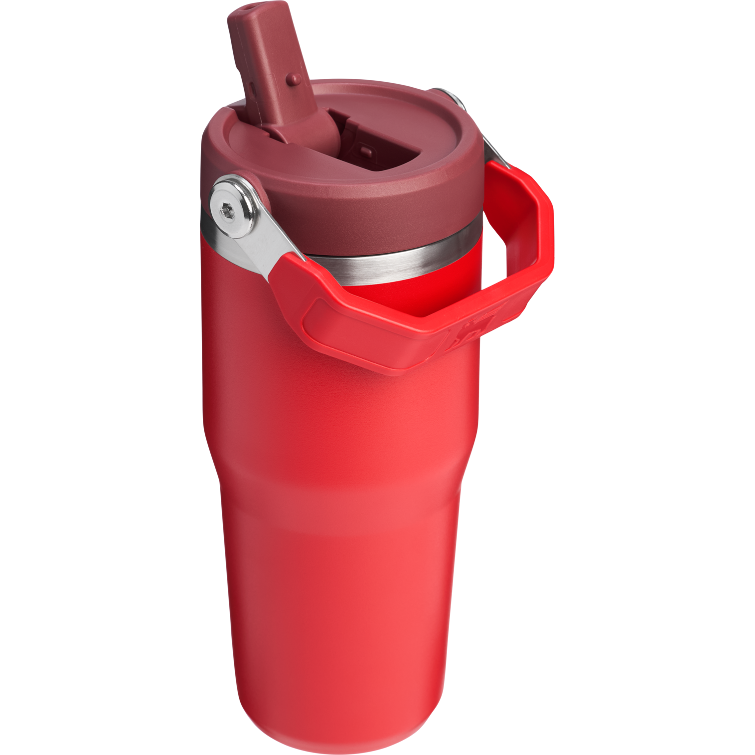 Stanley 14 OZ Ice Flow Flip Straw Insulated Tumbler In Chili Red