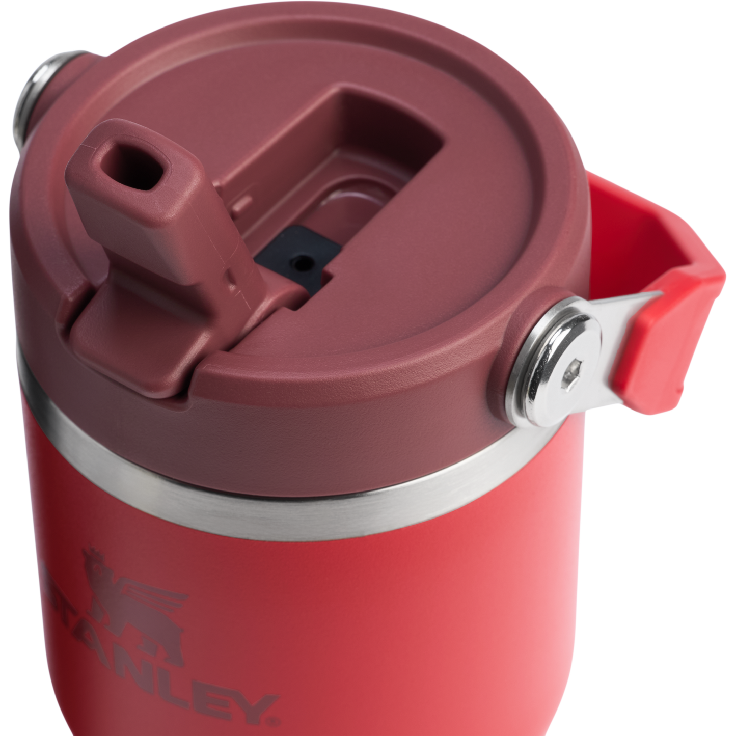 Stanley 14 OZ Ice Flow Flip Straw Insulated Tumbler In Chili Red