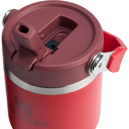 Stanley 14 OZ Ice Flow Flip Straw Insulated Tumbler In Chili Red