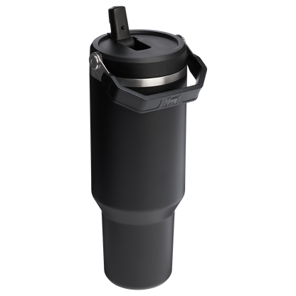Stanley 40 OZ Ice Flow Flip Straw Insulated Tumbler In Black