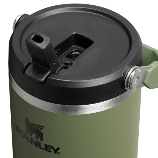 Stanley 40 OZ Ice Flow Flip Straw Insulated Tumbler In Dried Pine Green