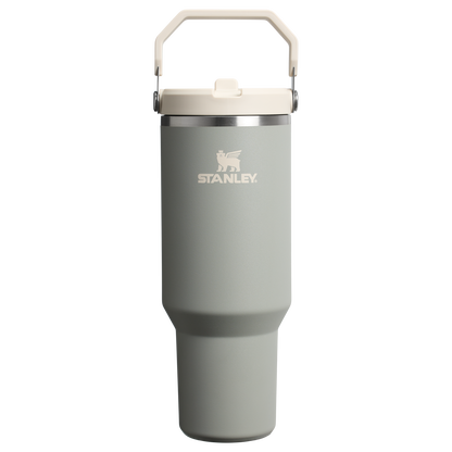 Stanley 40 OZ Ice Flow Flip Straw Insulated Tumbler In Sage Grey