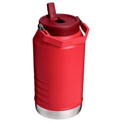 Stanley 96 OZ Stainless Steel IceFlow Slip Straw Water Jug In Chili Red