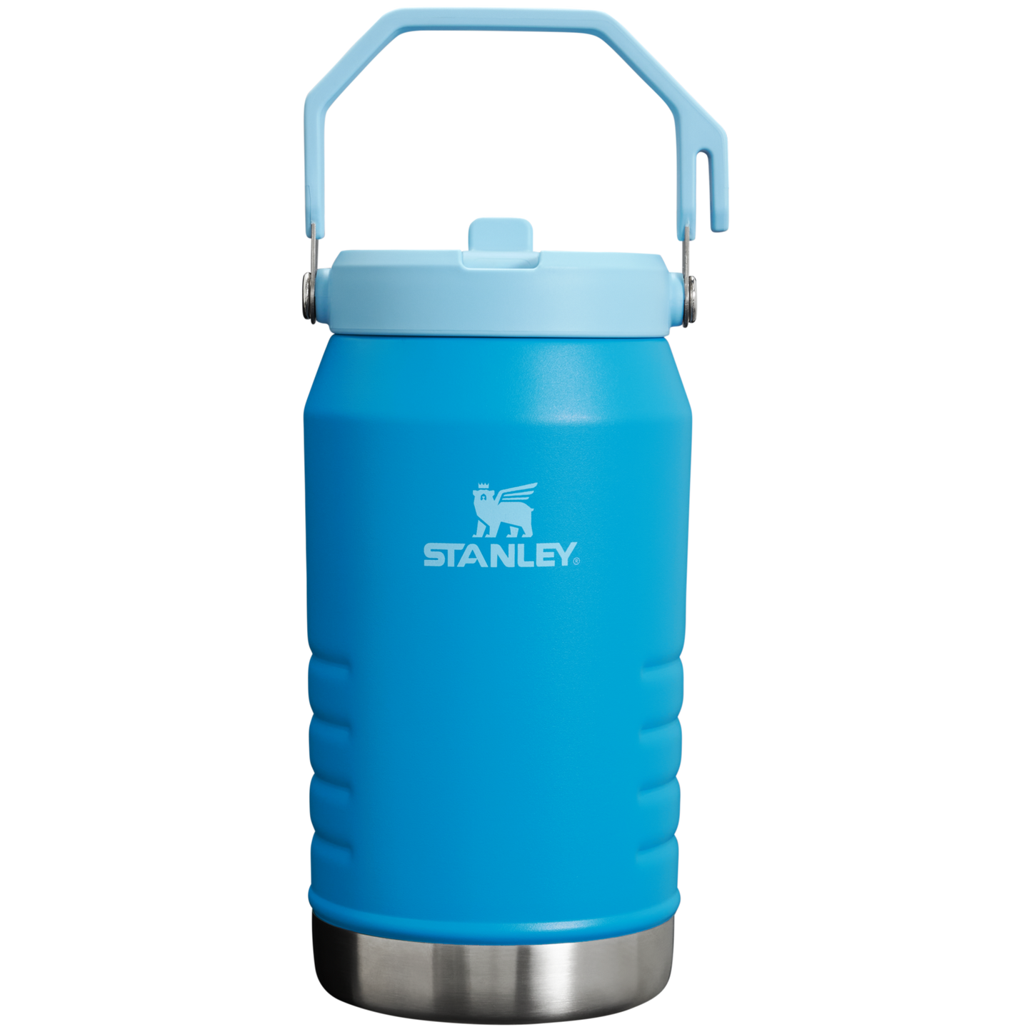 Stanley IceFlow 64 oz Stainless Steel Tumbler in Azure Blue with flip straw lid