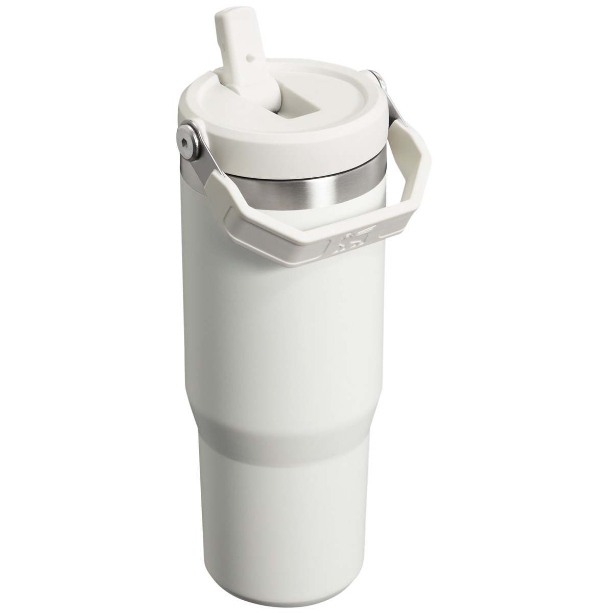 Stanley 30 OZ Ice Flow Flip Straw Insulated Tumbler In Frost White