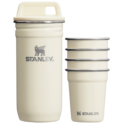 Stanley Pre-Party Shot Glass Set 2 OZ In Cream Gloss White
