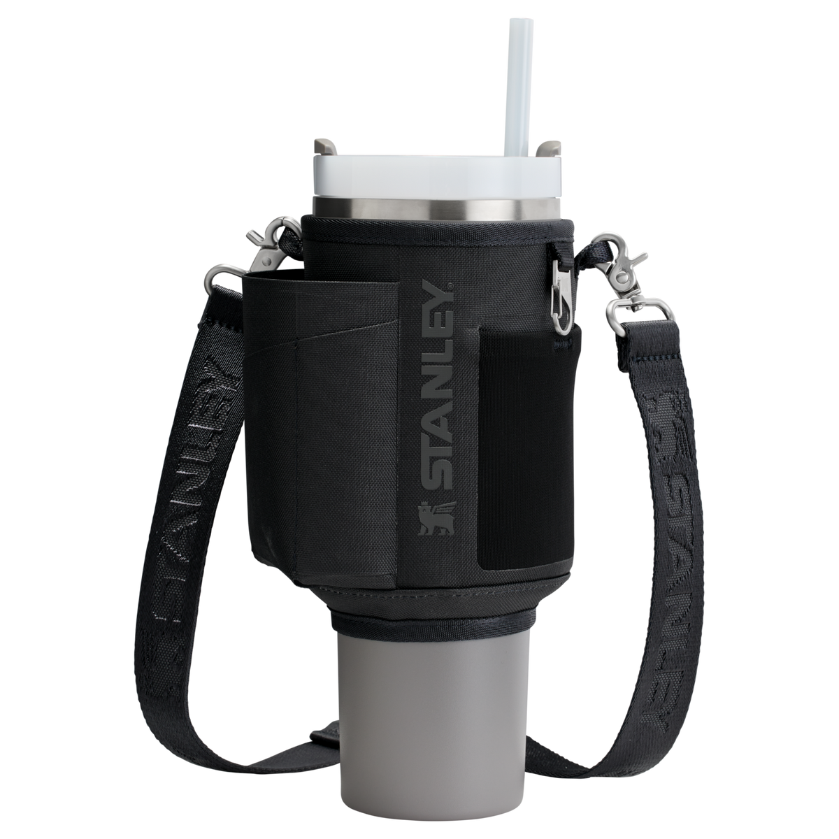 Stanley Carry-All 40 oz Quencher with Detachable Crossbody Straps in Black