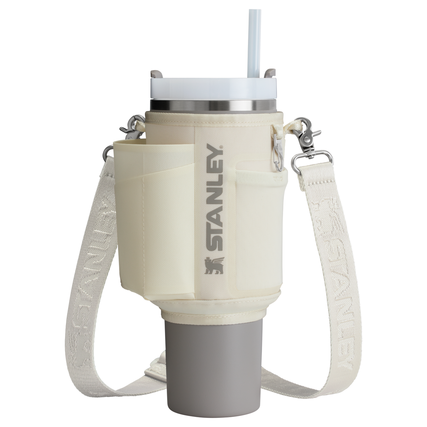 Stanley Carry-All 40 oz Quencher with Detachable Crossbody Straps in Cream