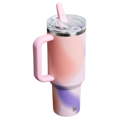 Stanley 40 OZ New Frequency ProTour Flip Straw Insulated Tumbler Cup In Rose Petal Motion
