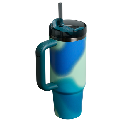 Stanley 30 OZ New Frequency Quencher Insulated Tumbler Cup In Coast Teal Motion Blue