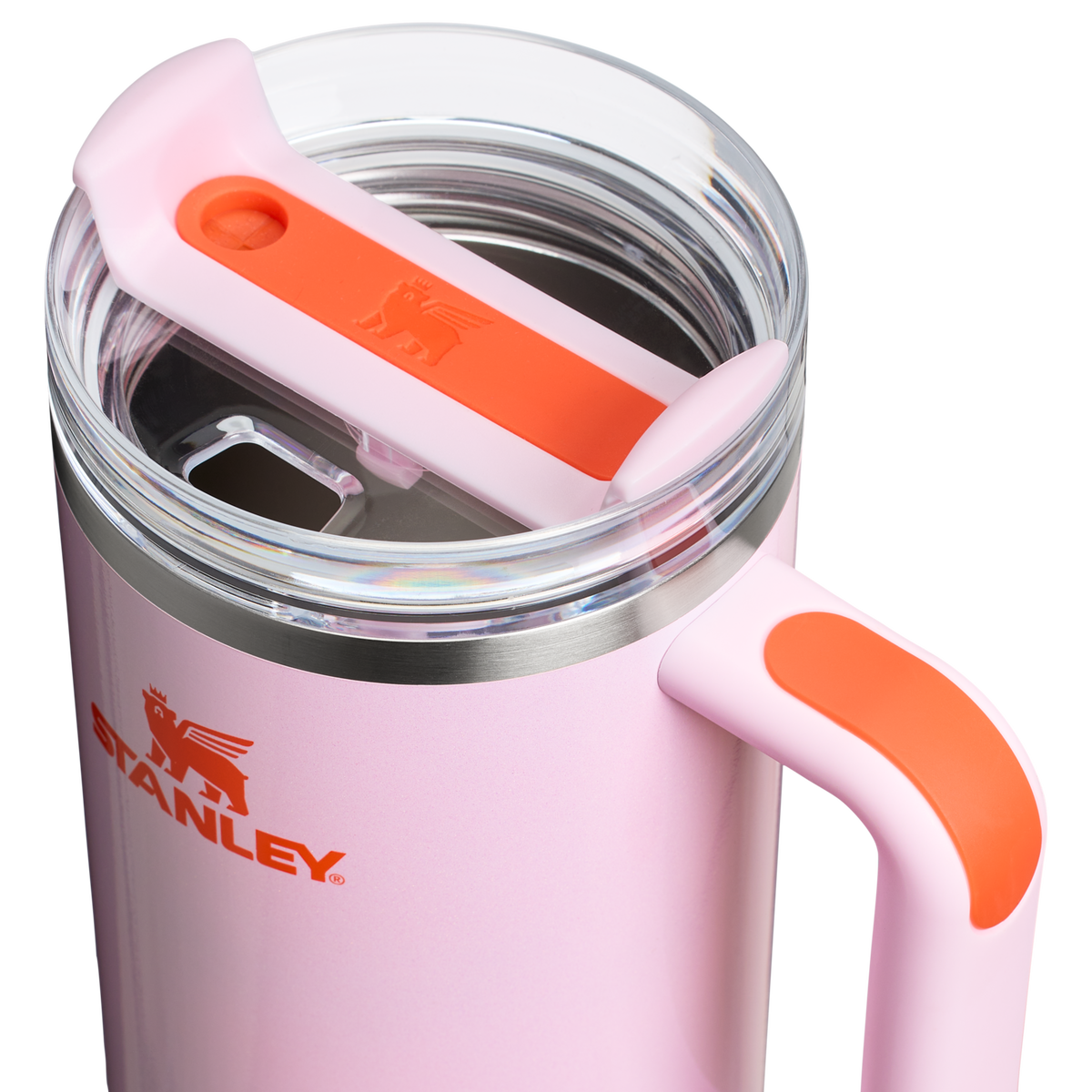Stanley 40 OZ New Frequency Quencher Insulated Tumbler Cup In Rose Petal Shimmer Pink