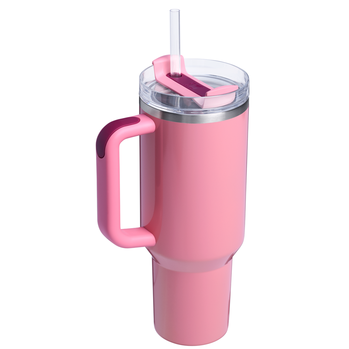 Stanley 40 OZ Quencher Insulated Tumbler Cup In Winter Berry Shimmer Pink