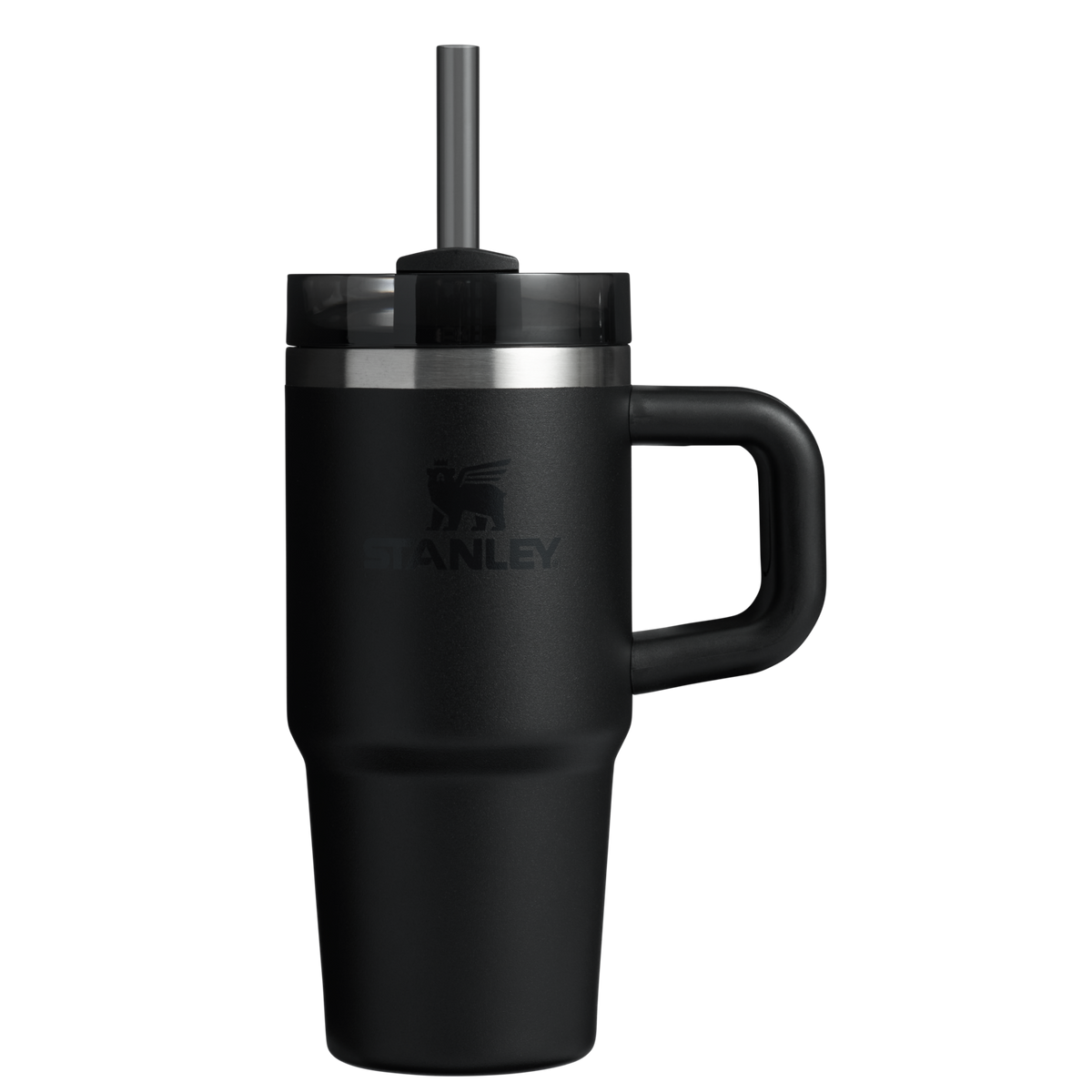 The Quencher H2.O 20 oz FlowState Tumbler with handle and straw in Black
