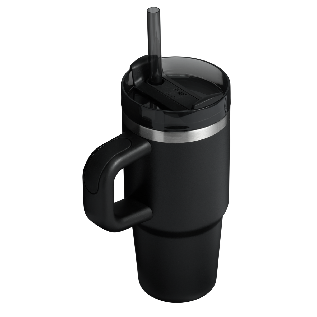 The Quencher H2.O 20 oz FlowState Tumbler with handle and straw in Black