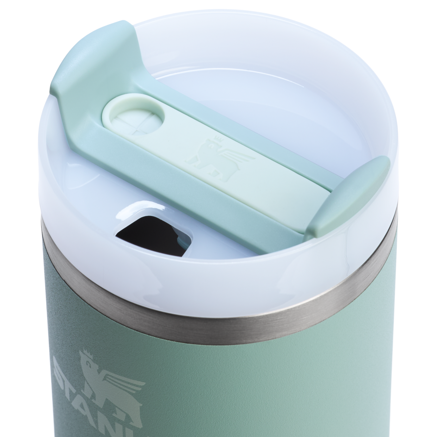 Stanley 20 OZ Quencher Insulated Tumbler With Straw In Seafoam Green