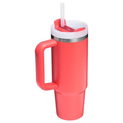 Stanley Quencher H2.O FlowState Tumbler Cup 30 OZ In Hot Coral Red