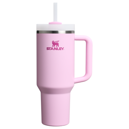 Stanley Quencher H2.O FlowState Tumbler Cup 40 OZ In Cherry Blossom Pink