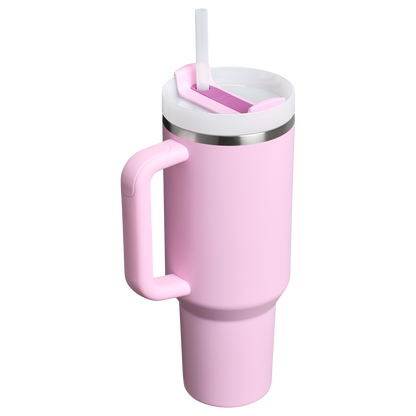 Stanley 40 oz Quencher FlowState Tumbler In Cherry Blossom Pink