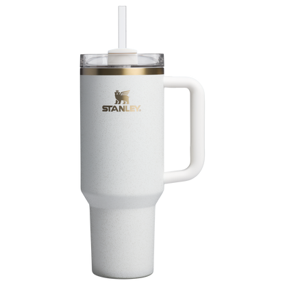 Stanley 40 OZ Quencher Insulated Tumbler Cup In Cream Moon White
