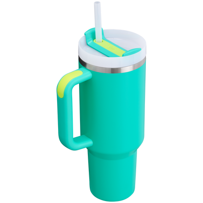 Stanley Quencher H2.O FlowState Insulated Tumbler 40OZ Cup In Tropical Teal