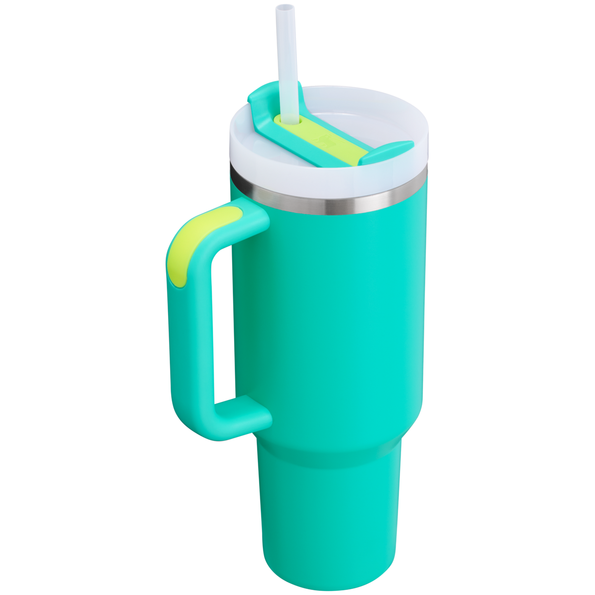The Stanley Quencher H2.O FlowState Tumbler 40OZ Cup In Tropical Teal Blue