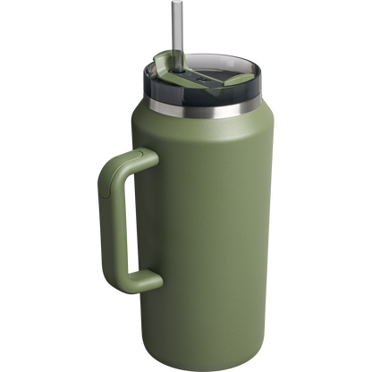 Stanley 64 OZ Stainless Steel Tumbler With Straw In Dried Pine Green