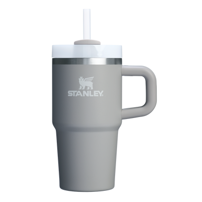 The Quencher H2.O 20 oz FlowState Tumbler with handle and straw in Ash Grey