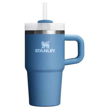 The Quencher H2.O 20 oz FlowState Tumbler with handle and straw in Indigo Blue