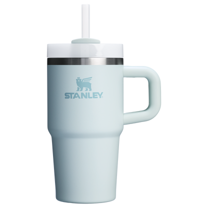 The Quencher H2.O 20 oz FlowState Tumbler with handle and straw in Mist Blue