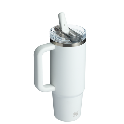 The Stanley Quencher ProTour Flip Straw Tumbler 30 OZ in Frost White