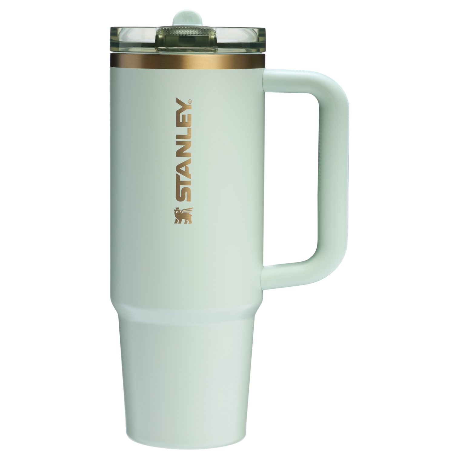 The Stanley Quencher ProTour Flip Straw Tumbler 30OZ Cup In Gilded Celadon
