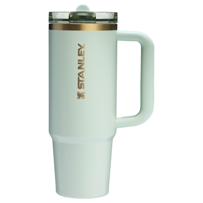 The Stanley Quencher ProTour Flip Straw Tumbler 30OZ Cup In Gilded Celadon