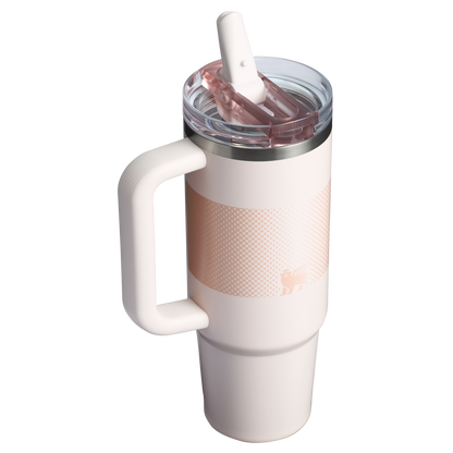 The Stanley Quencher ProTour Flip Straw Tumbler 30 OZ in Rose Quartz Fade