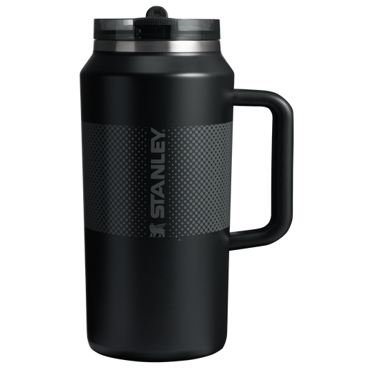 The Stanley Quencher Pro Tour Flip Straw Tumbler 64 OZ In Black 2.0 Fade