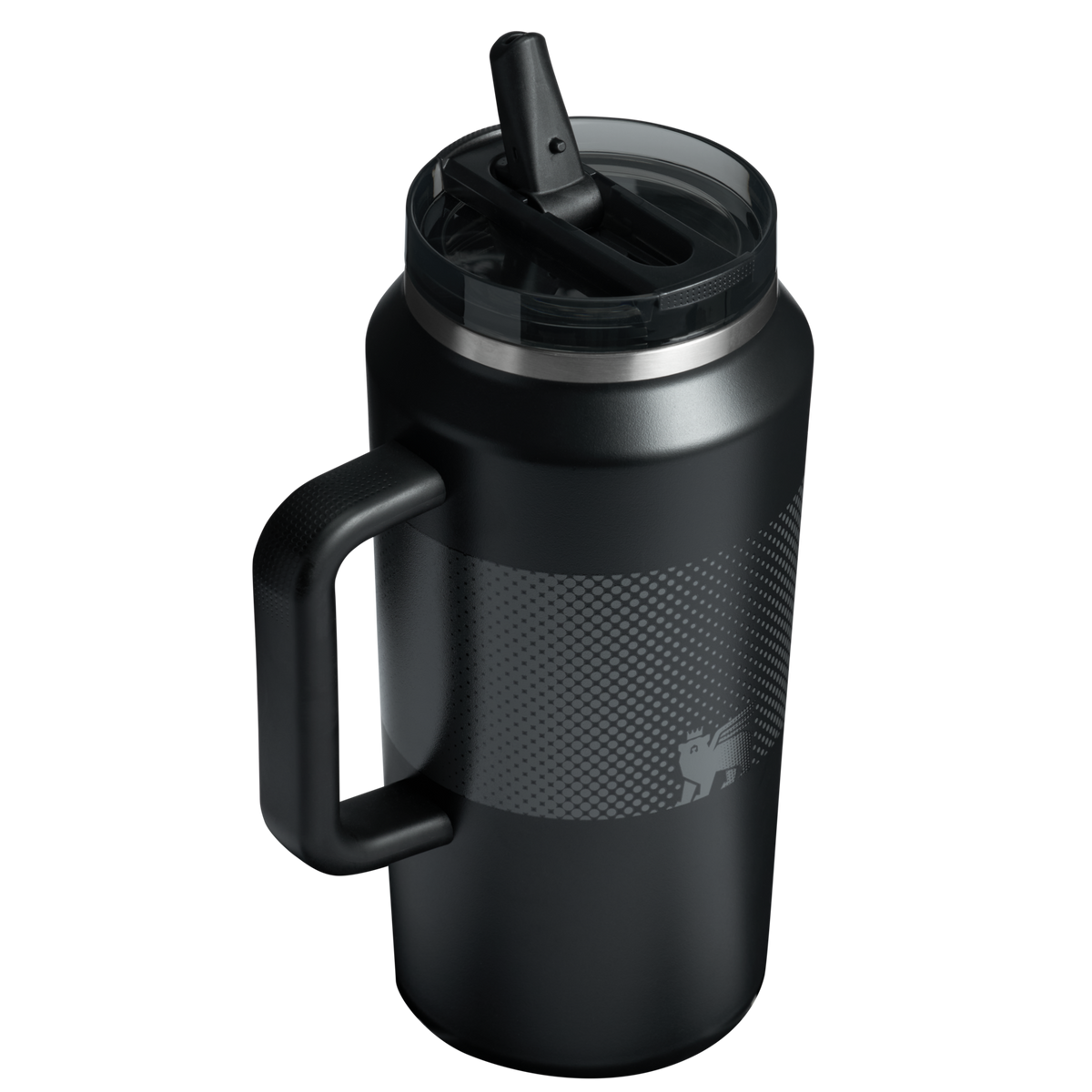The Stanley Quencher Pro Tour Flip Straw Tumbler 64 OZ In Black 2.0 Fade