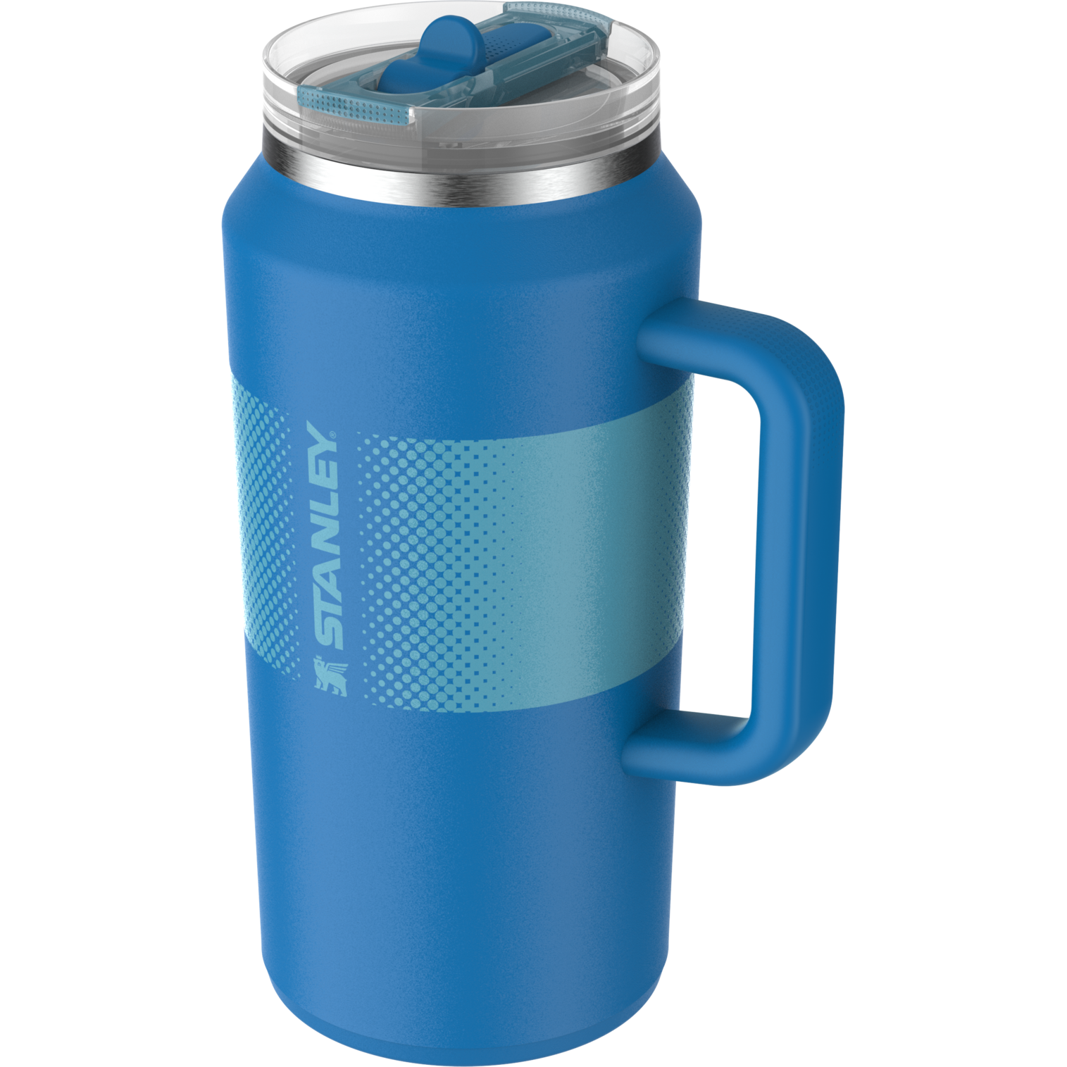 The Quencher ProTour Flip Straw Insulated Tumbler 64 OZ In Azure Blue