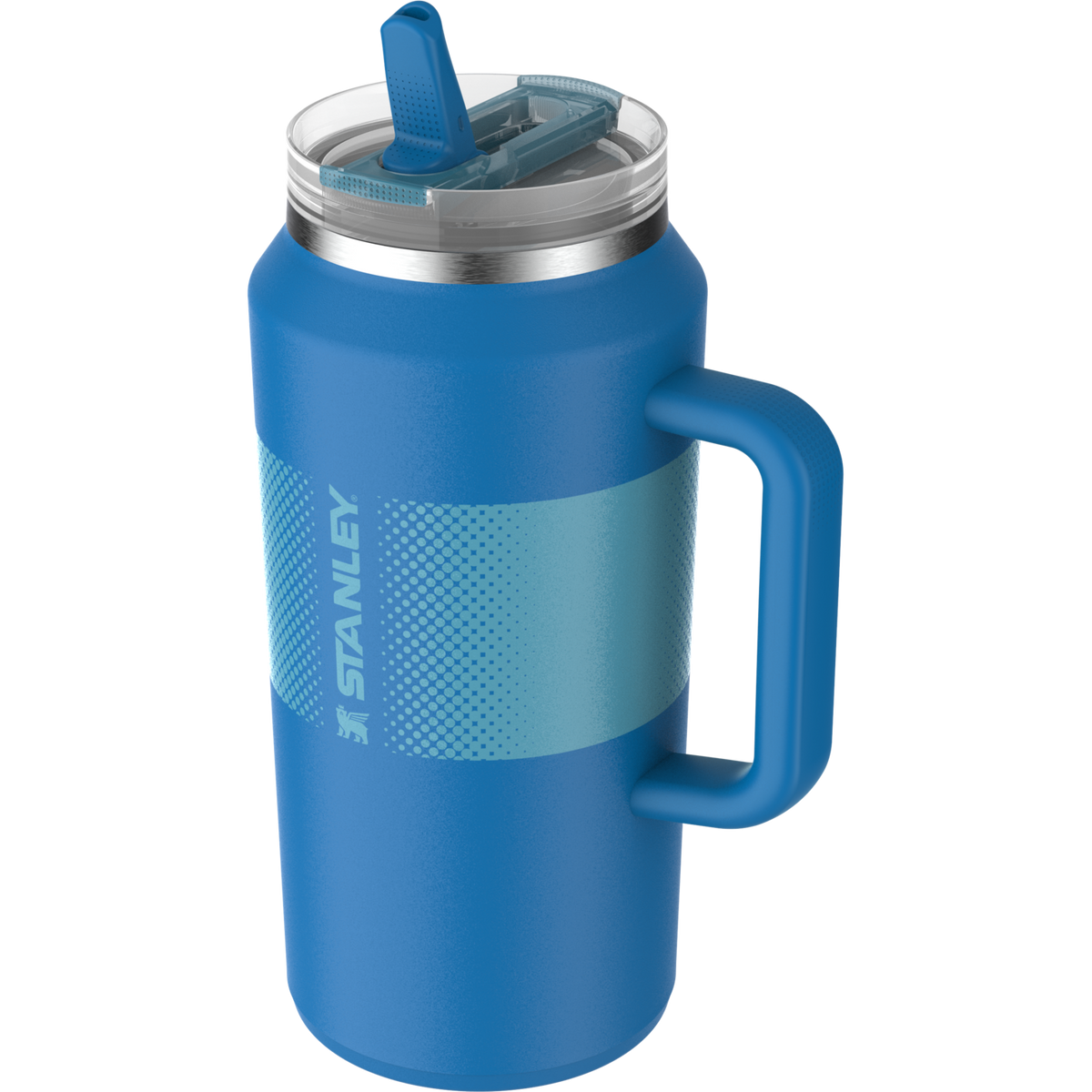The Quencher ProTour Flip Straw Insulated Tumbler 64 OZ In Azure Blue