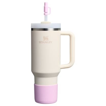 Stanley Quencher Tumbler Boot & Straw Cover For 40 OZ Cups In Cherry Blossom Pink