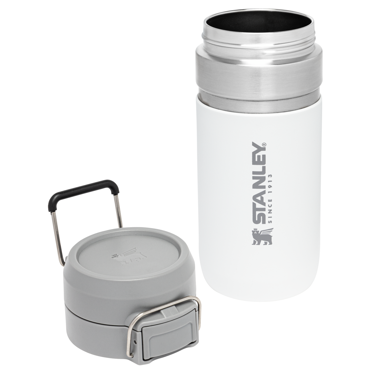 Stanley 16 OZ Quick Flip Go Water Bottle In White