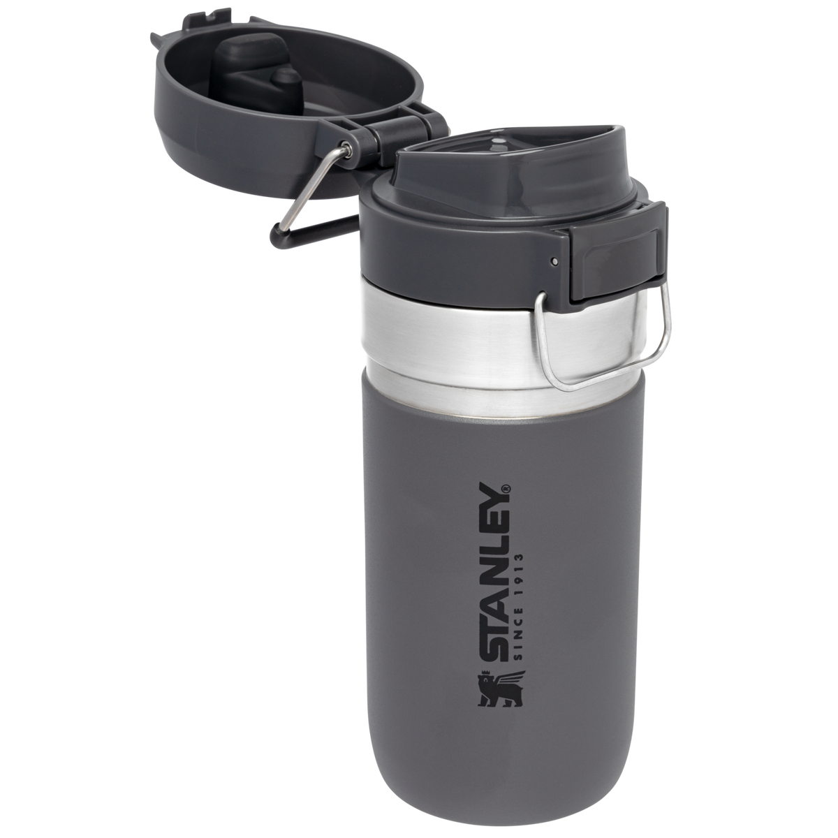 Stanley 16 OZ Quick Flip Go Water Bottle In Grey