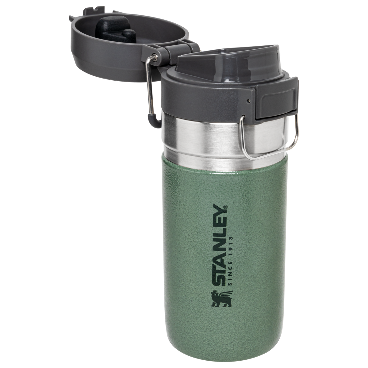 Stanley 16 OZ Quick Flip Go Water Bottle In Hammertone Green