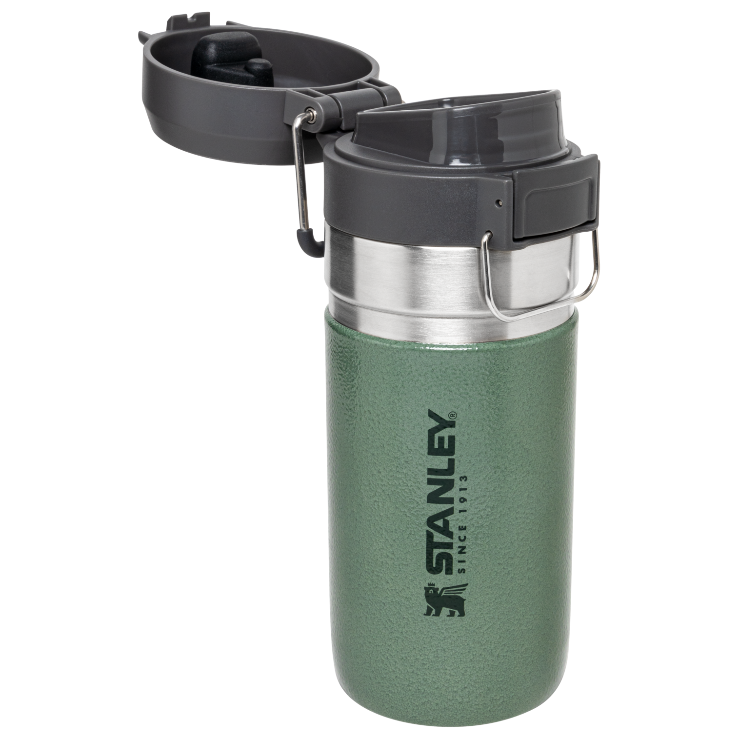 Stanley 16 OZ Quick Flip Go Water Bottle In Hammertone Green