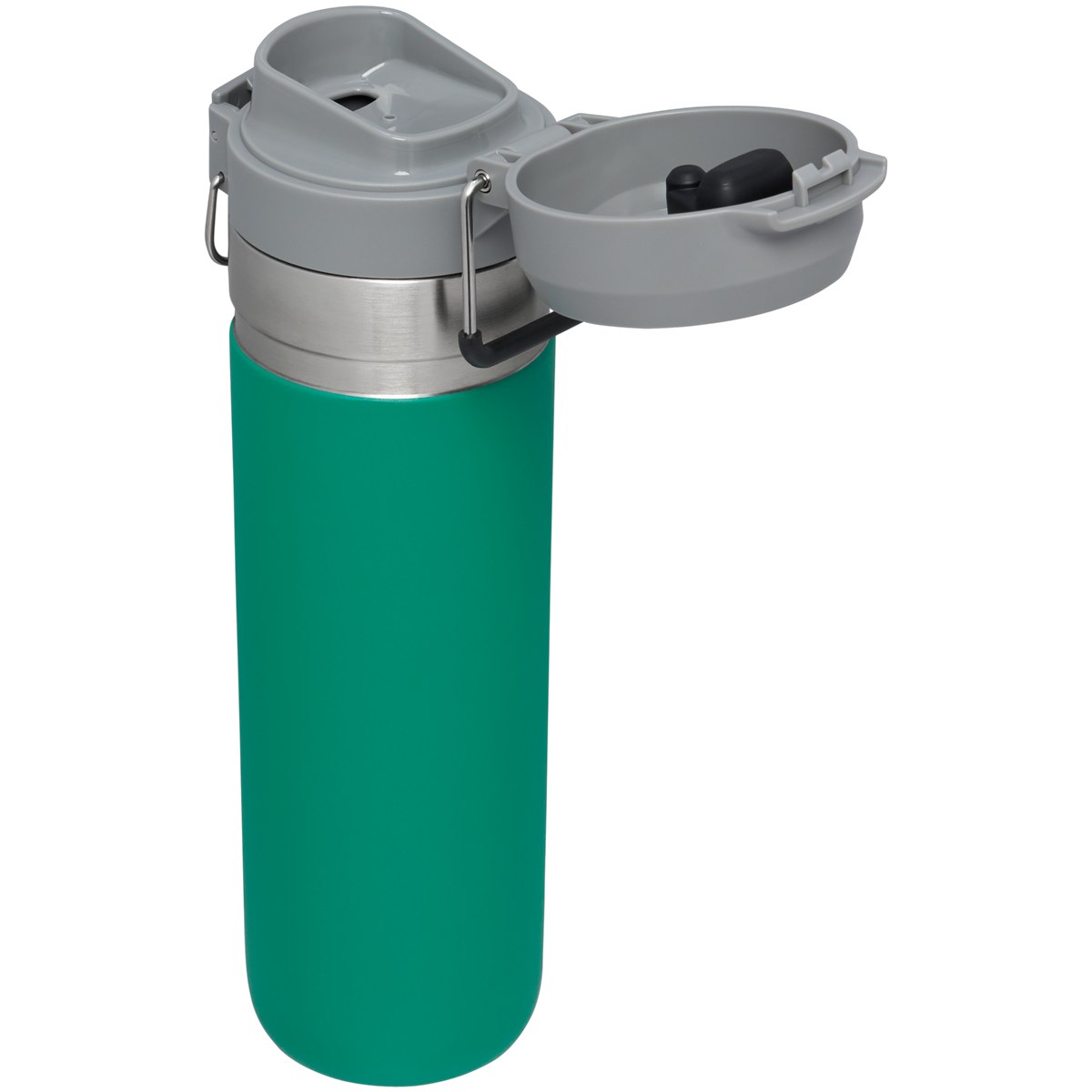 The 24 OZ Stanley GO Quick Flip Water Bottle in Alpine Green