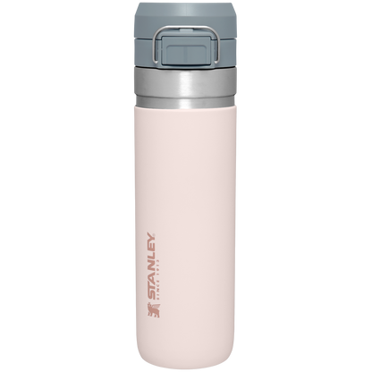 Stanley 24 OZ Quick Flip GO Water Bottle In Rose Quartz Pink